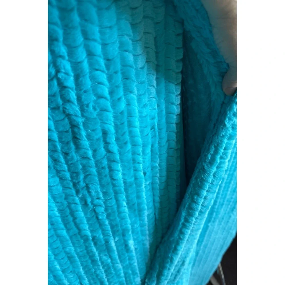 Sew Sweet Minky Designs 60x30 Triple Pillow Case Turquoise Blue Plush NEW USA